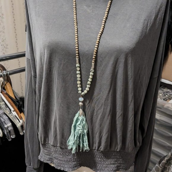 Lucky Brand gray sandwash tee XL - Picture 2 of 5